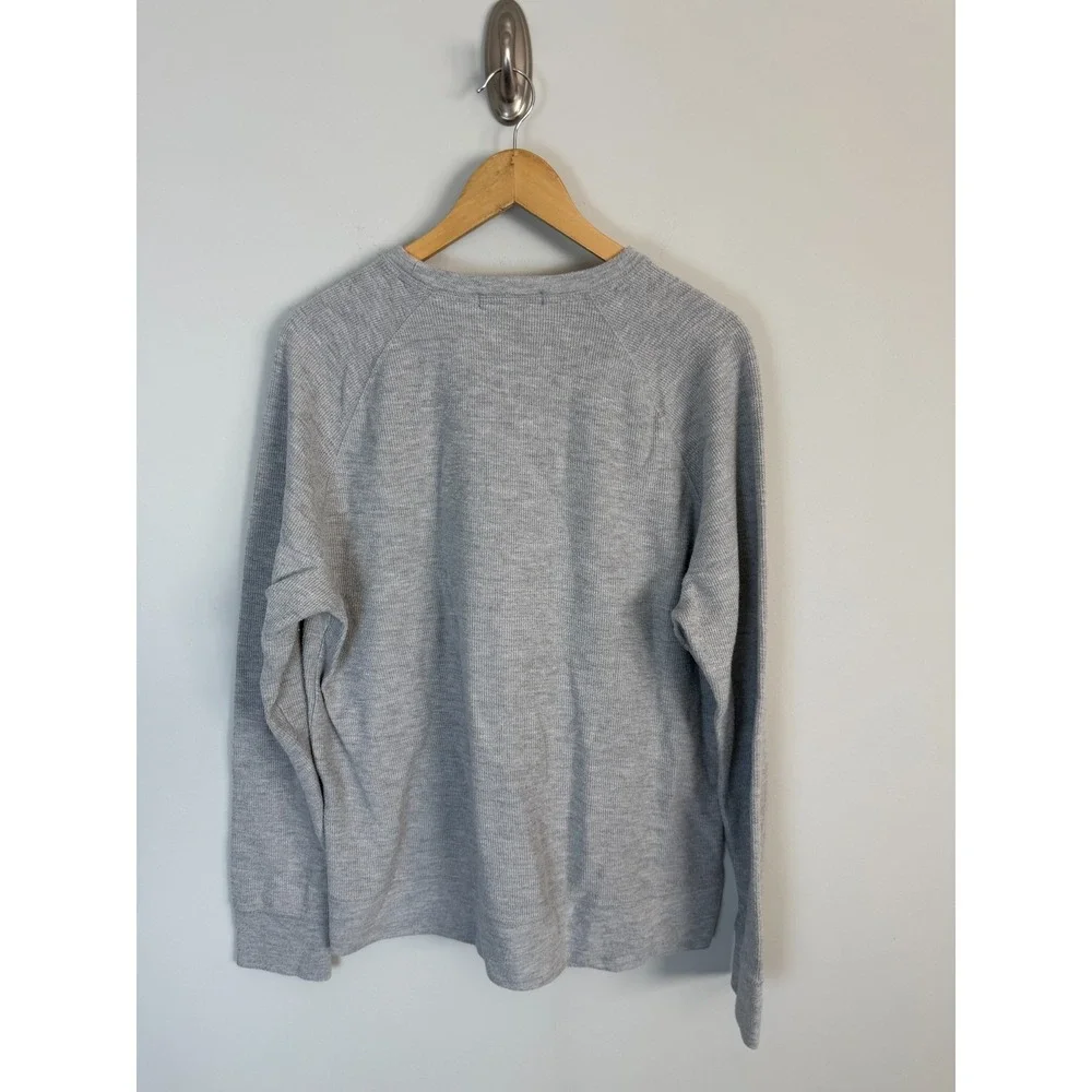 Banana Republic‎ Long Sleeve T-Shirt Crew Neck Men's L Grey Comfort